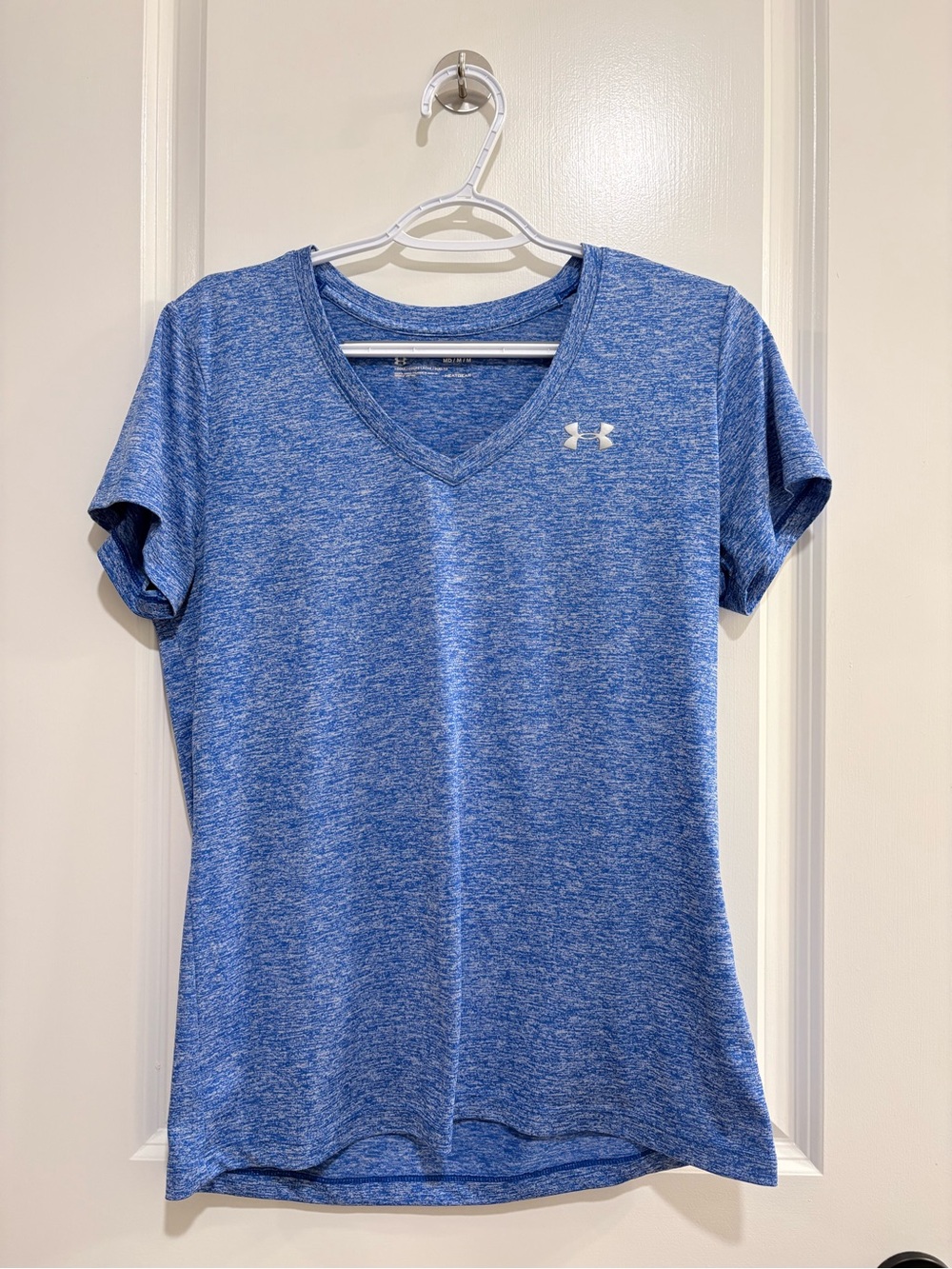 Under Armour Women's Heather Royal Blue V-Neck Short Sleeve Tee